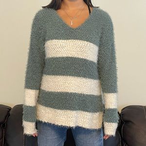 Green stripped sweater